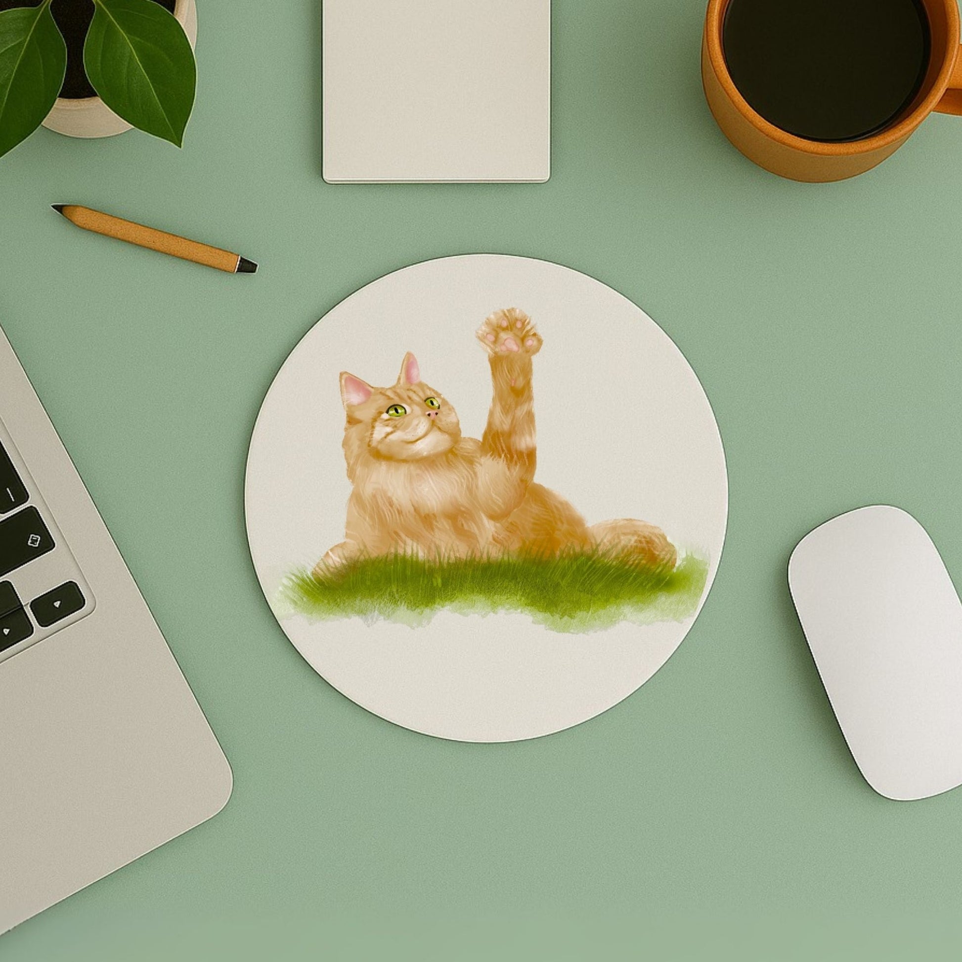 Ginger Cat Mousepad - MerikaArt