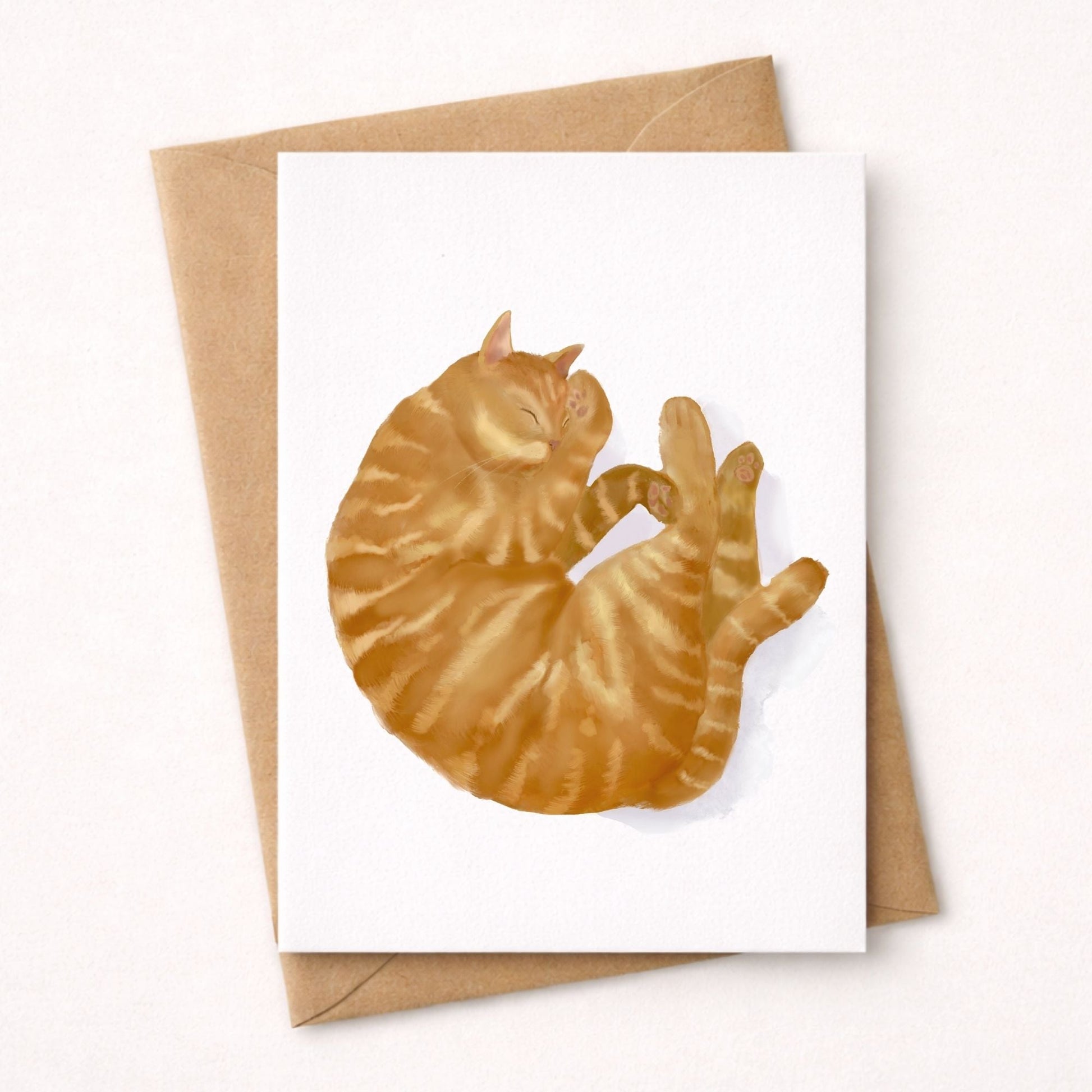 Ginger Cat Postcard - MerikaArt