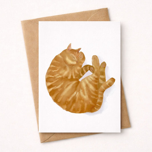 Ginger Cat Postcard - MerikaArt