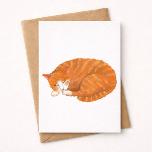 Ginger Cat Postcard - MerikaArt