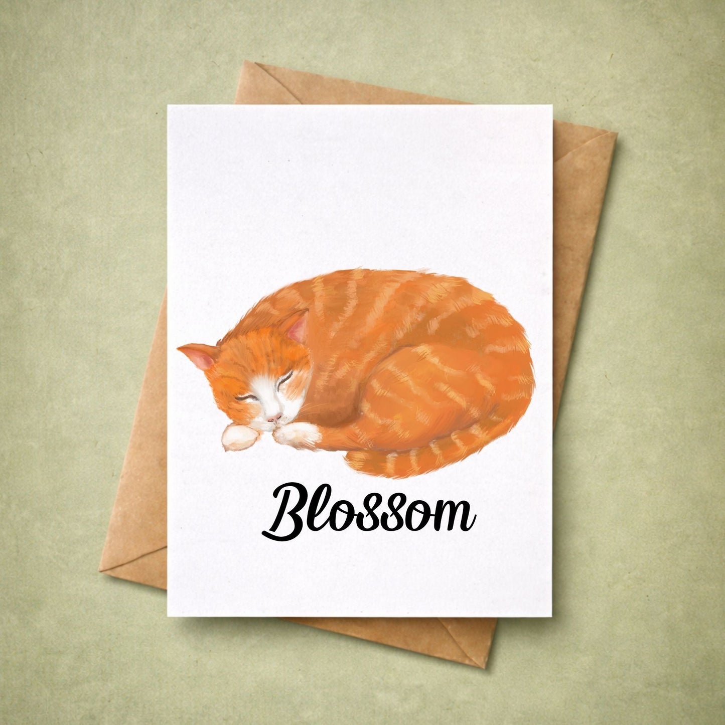 Ginger Cat Postcard - MerikaArt