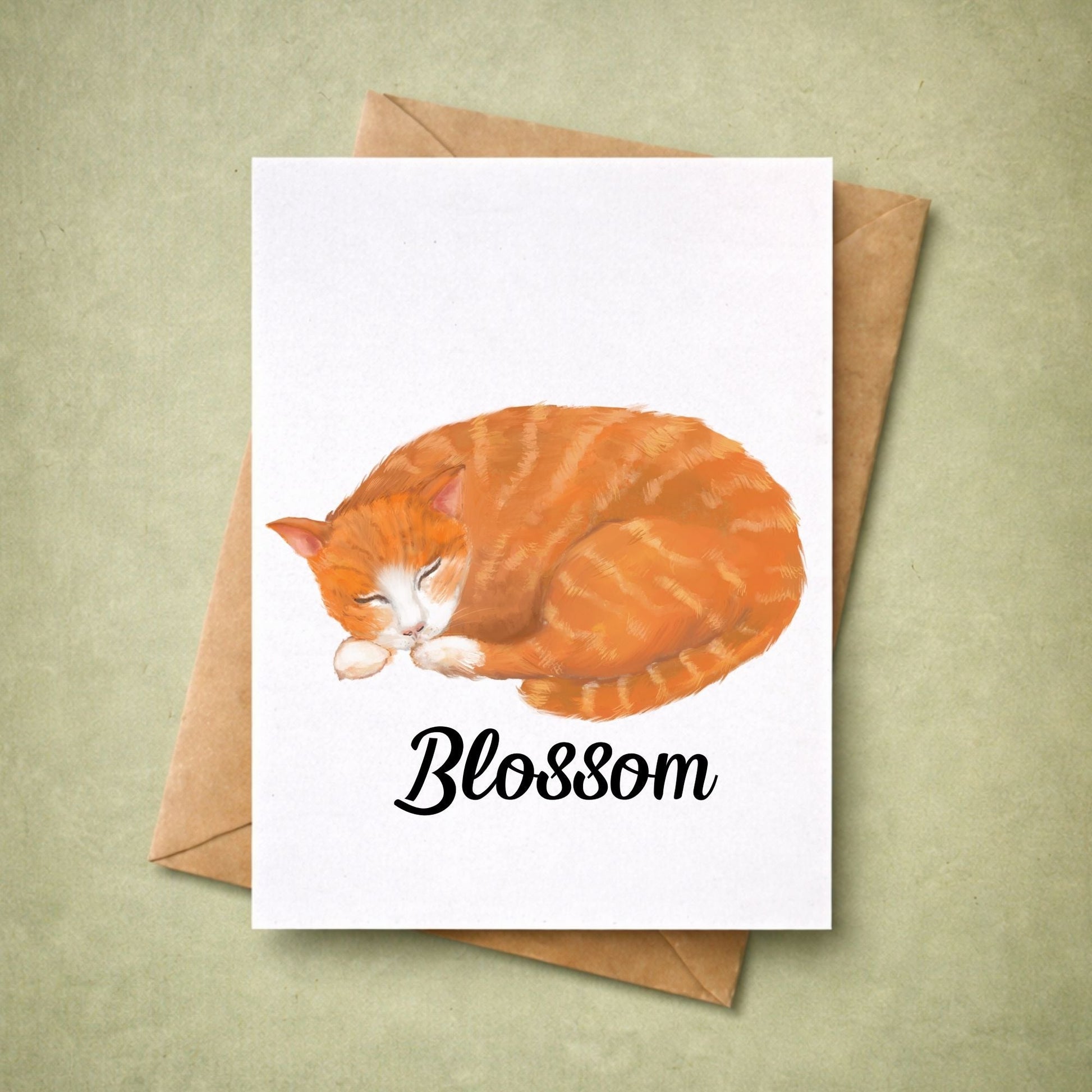 Ginger Cat Postcard - MerikaArt