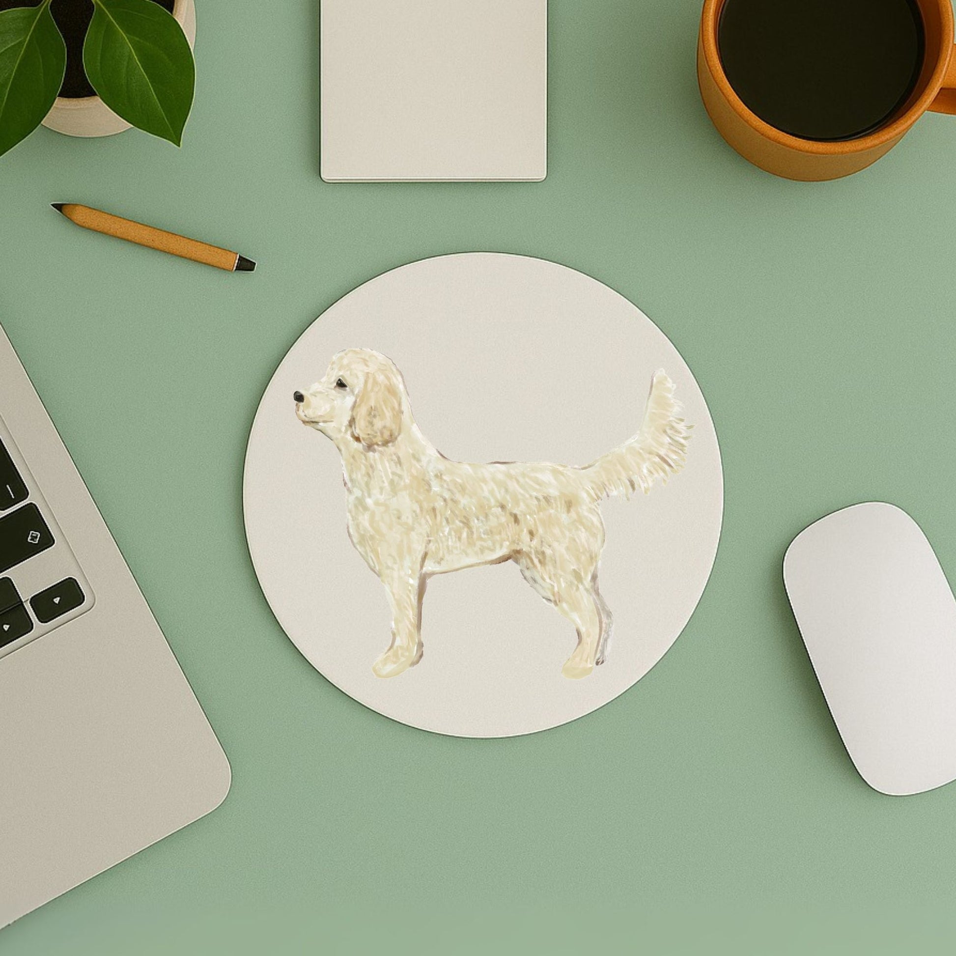 Golden Doodle Mousepad - MerikaArt