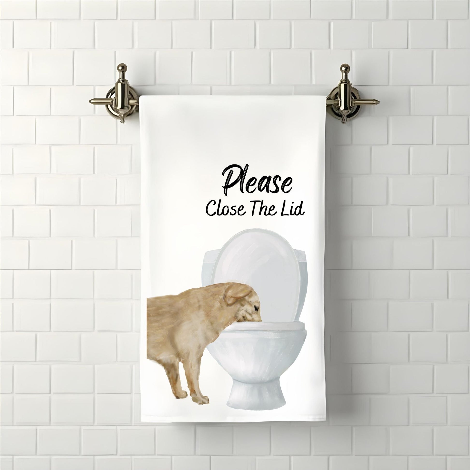 Golden Retriever Bathroom Towel - MerikaArt