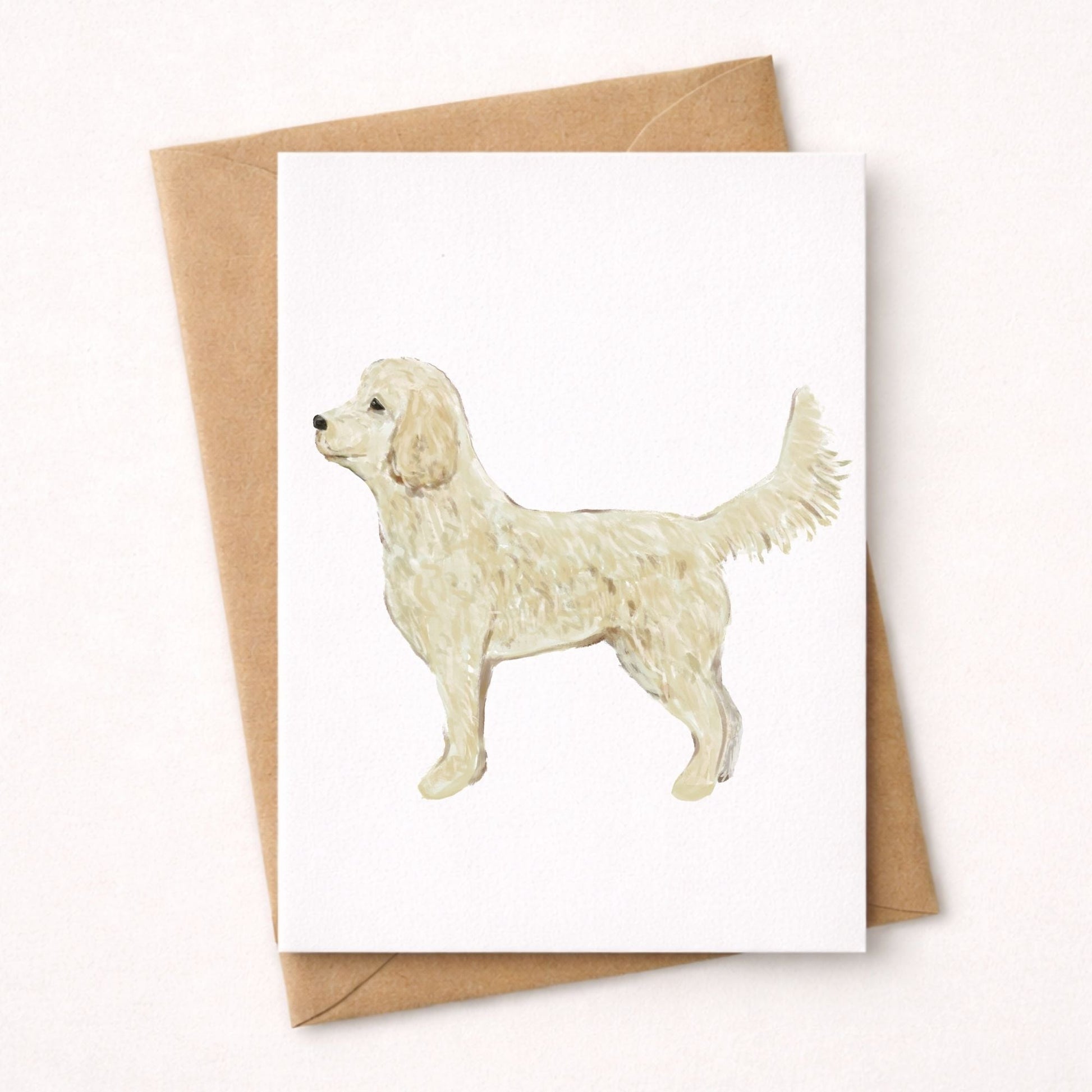 Golden Retriever Postcard - MerikaArt