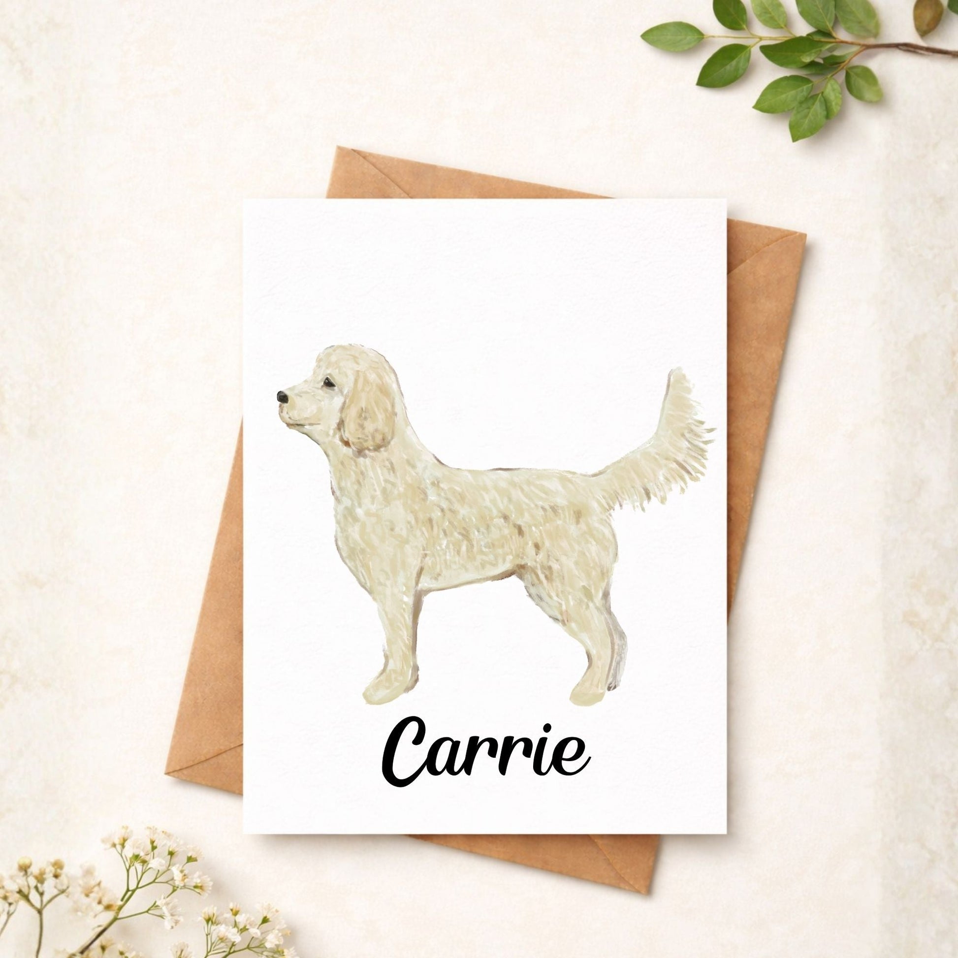 Golden Retriever Postcard - MerikaArt