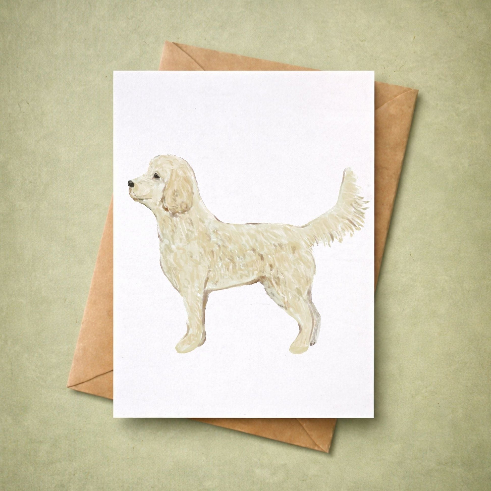 Golden Retriever Postcard - MerikaArt