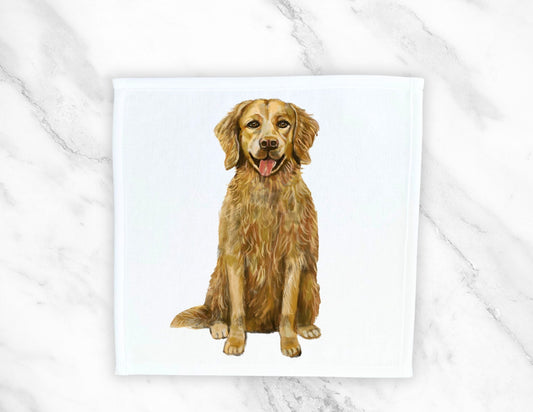 Golden Retriever Washcloth - MerikaArt