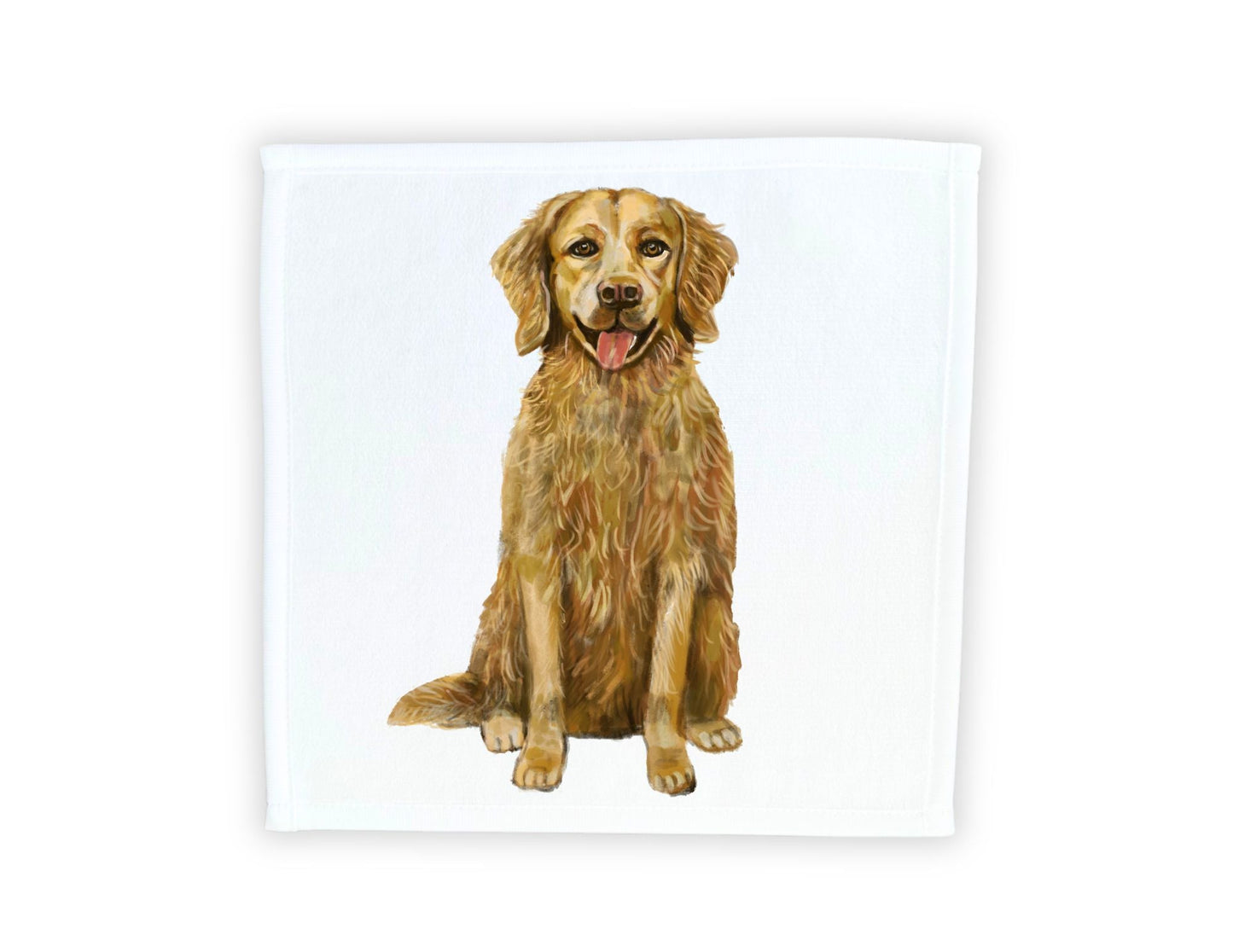 Golden Retriever Washcloth - MerikaArt