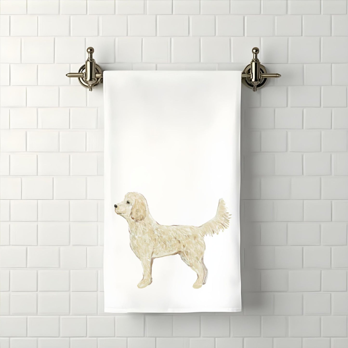 Goldendoodle Bathroom Towel - MerikaArt