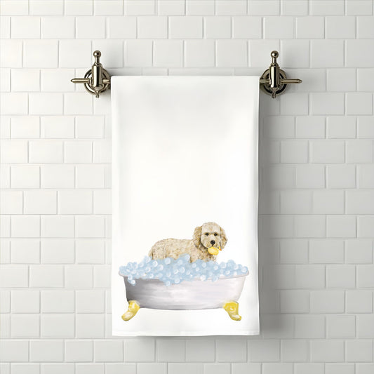 Goldendoodle Bathroom Towel - MerikaArt