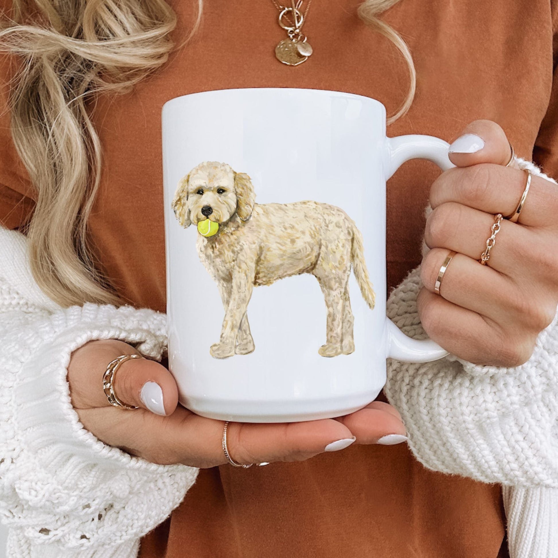 Goldendoodle Mug - MerikaArt