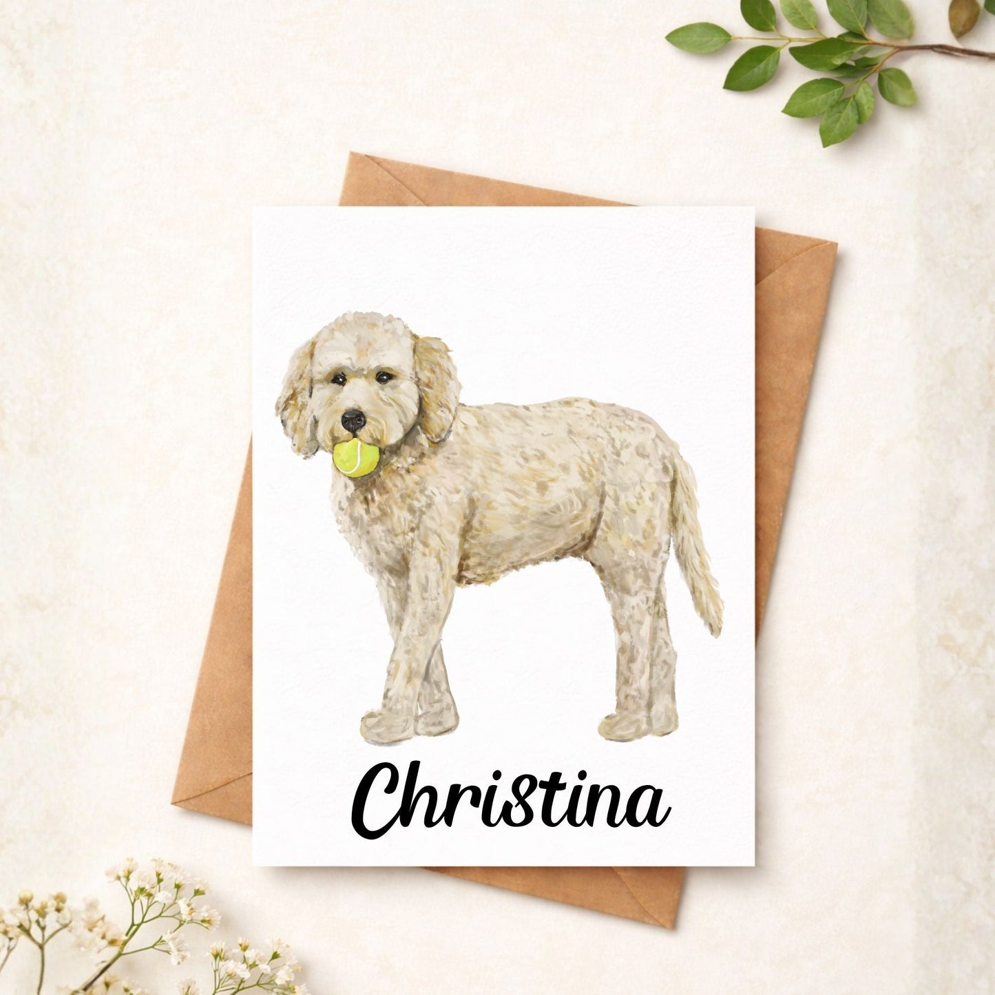 Goldendoodle Postcard - MerikaArt
