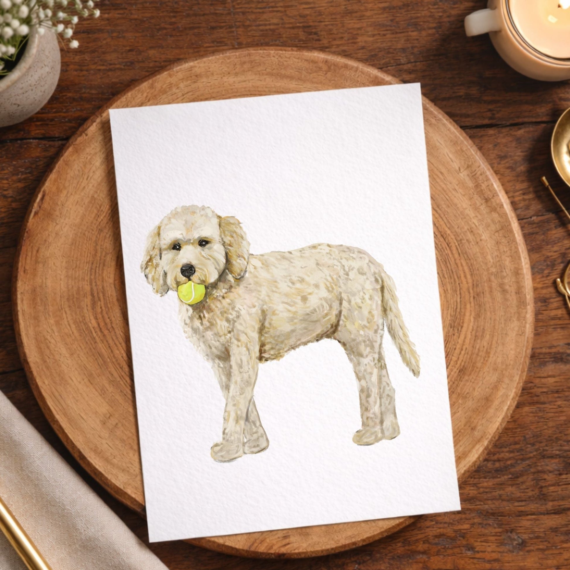 Goldendoodle Postcard - MerikaArt