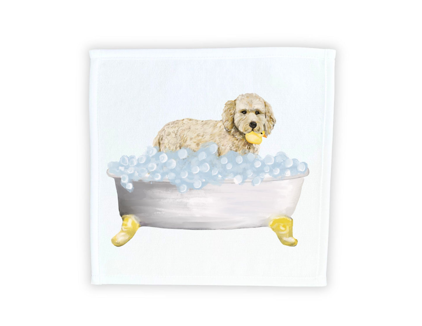 Goldendoodle Washcloth - MerikaArt