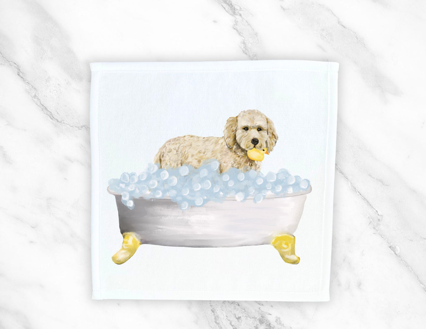 Goldendoodle Washcloth - MerikaArt