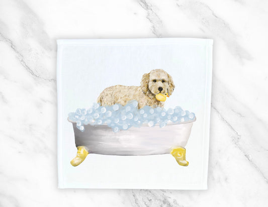 Goldendoodle Washcloth - MerikaArt