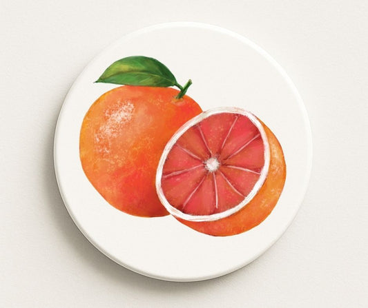 Grapefruit Ceramic Coaster - MerikaArt