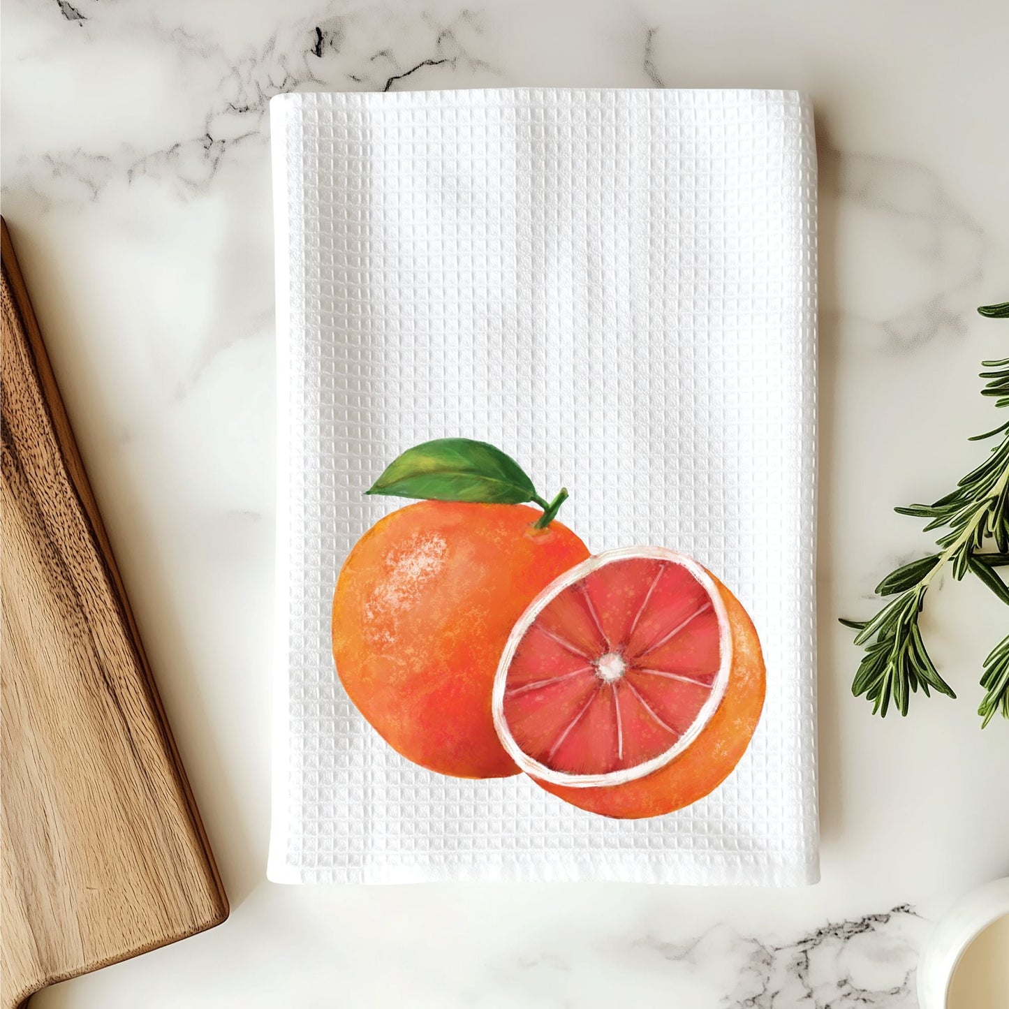 Grapefruit Kitchen Towel - MerikaArt
