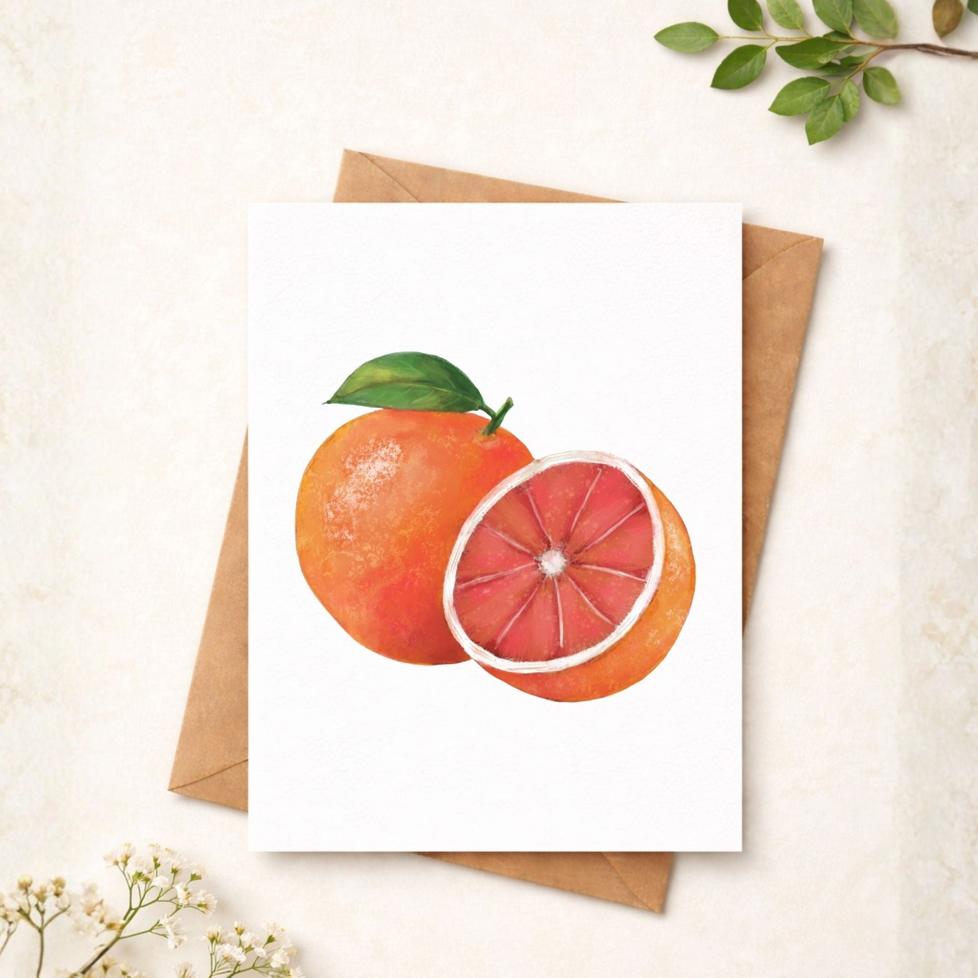 Grapefruit Postcard - MerikaArt
