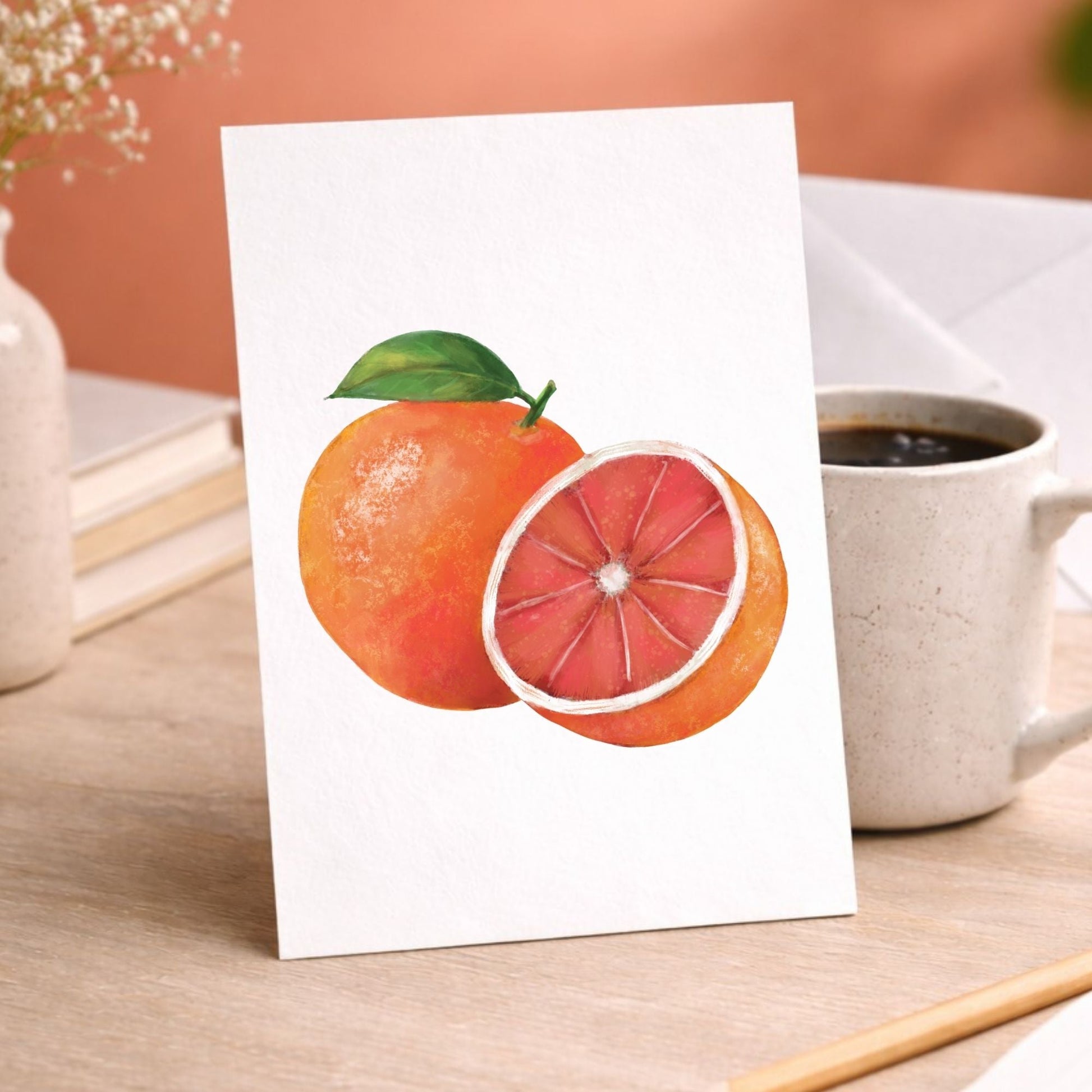 Grapefruit Postcard - MerikaArt