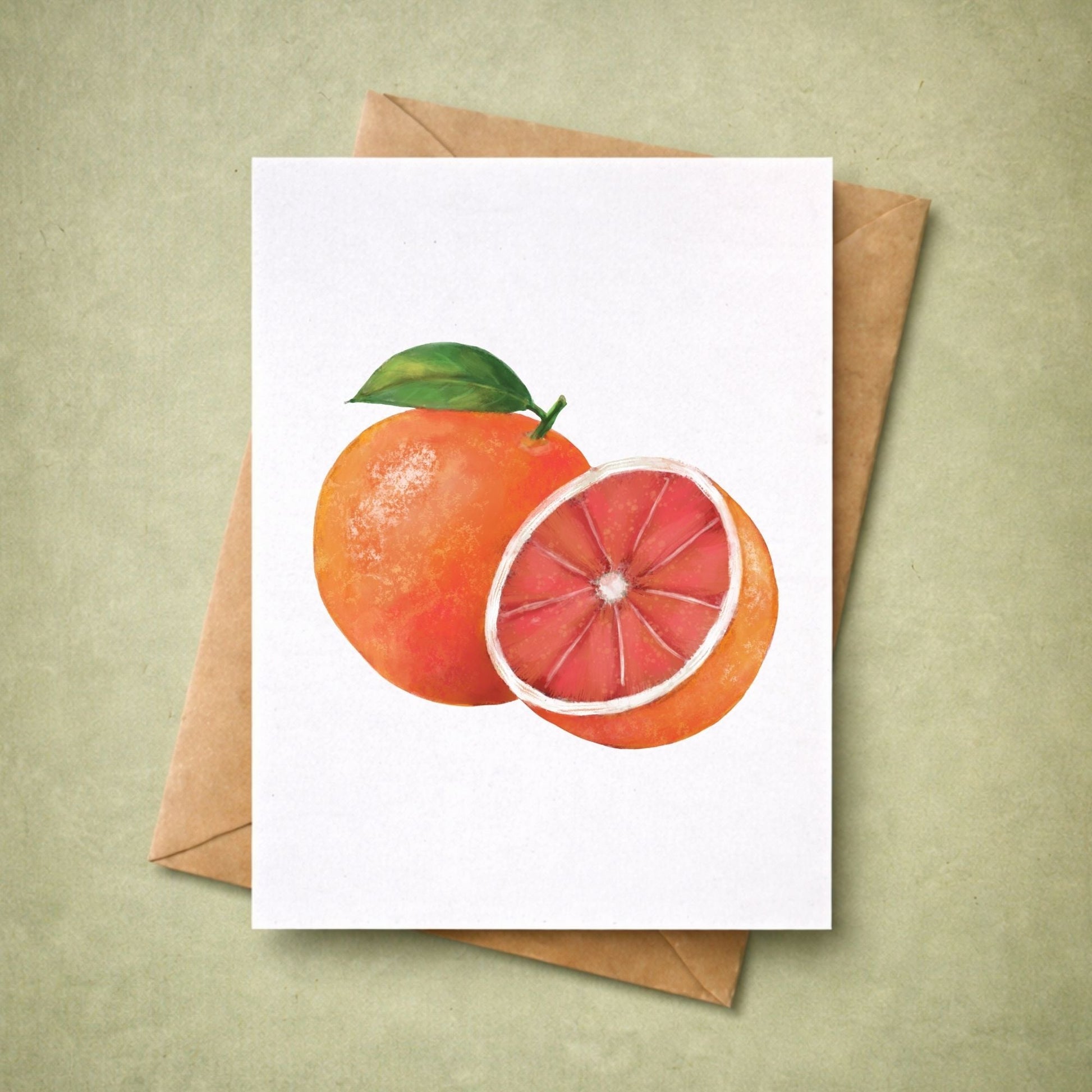 Grapefruit Postcard - MerikaArt