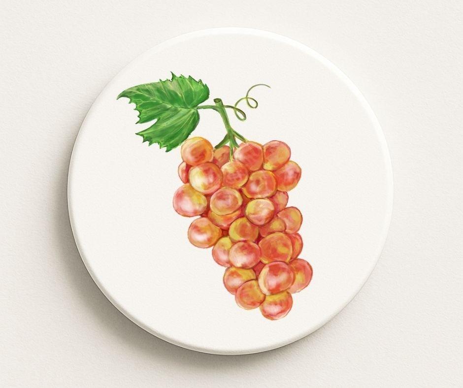 Grapes Ceramic Coaster - MerikaArt