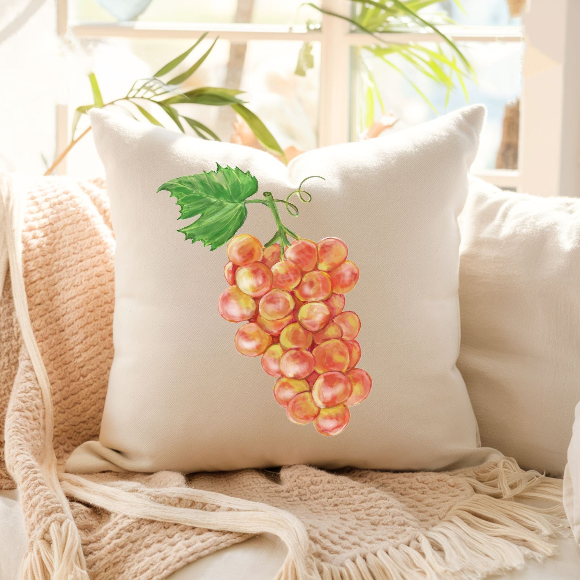 Grapes Pillow - MerikaArt