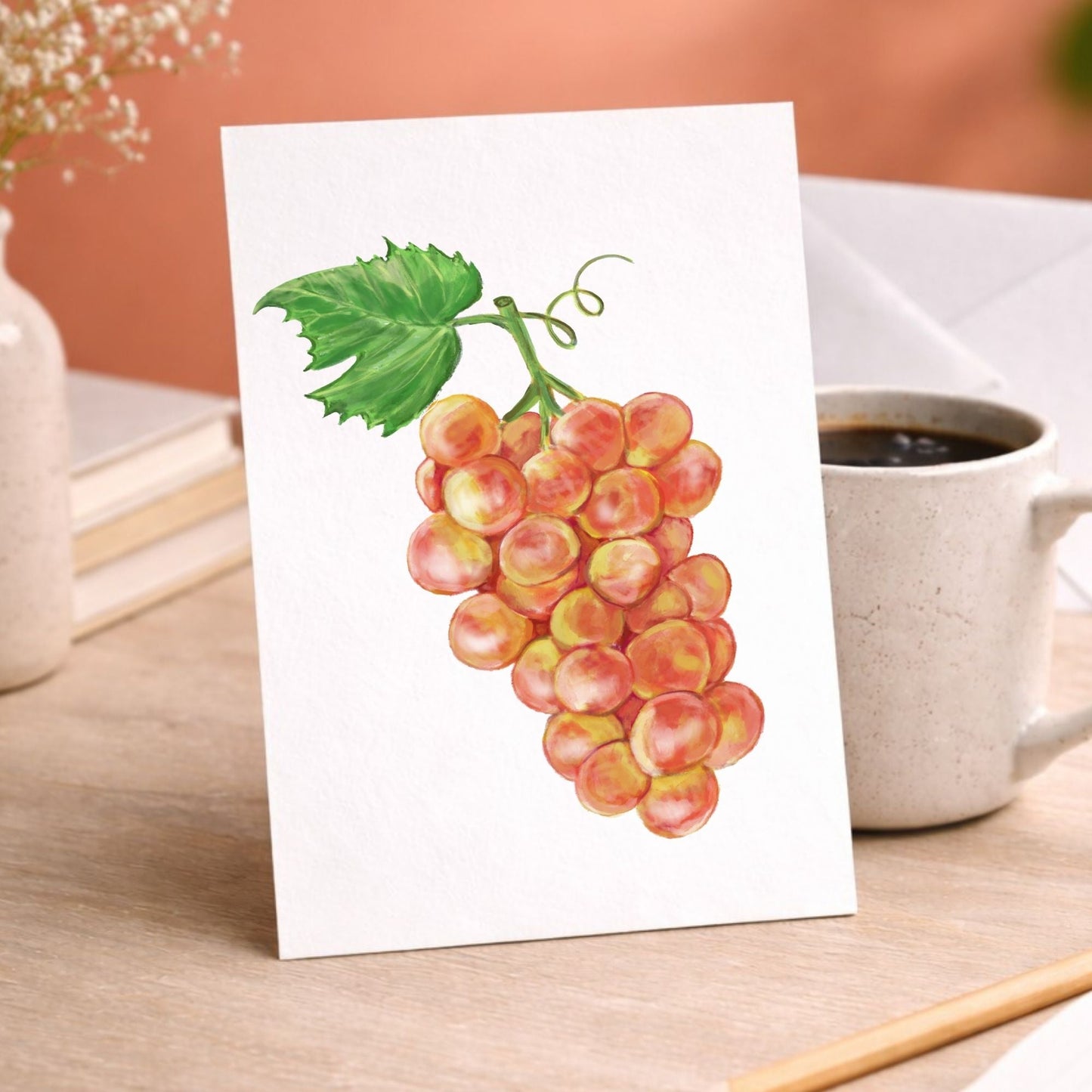 Grapes Postcard - MerikaArt