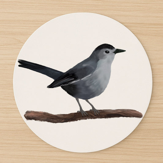 Gray Catbird Mousepad - MerikaArt