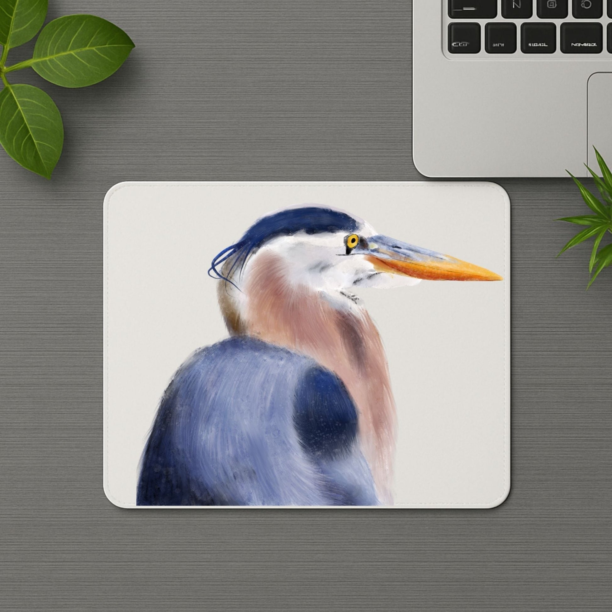 Great Blue Heron Mousepad - MerikaArt