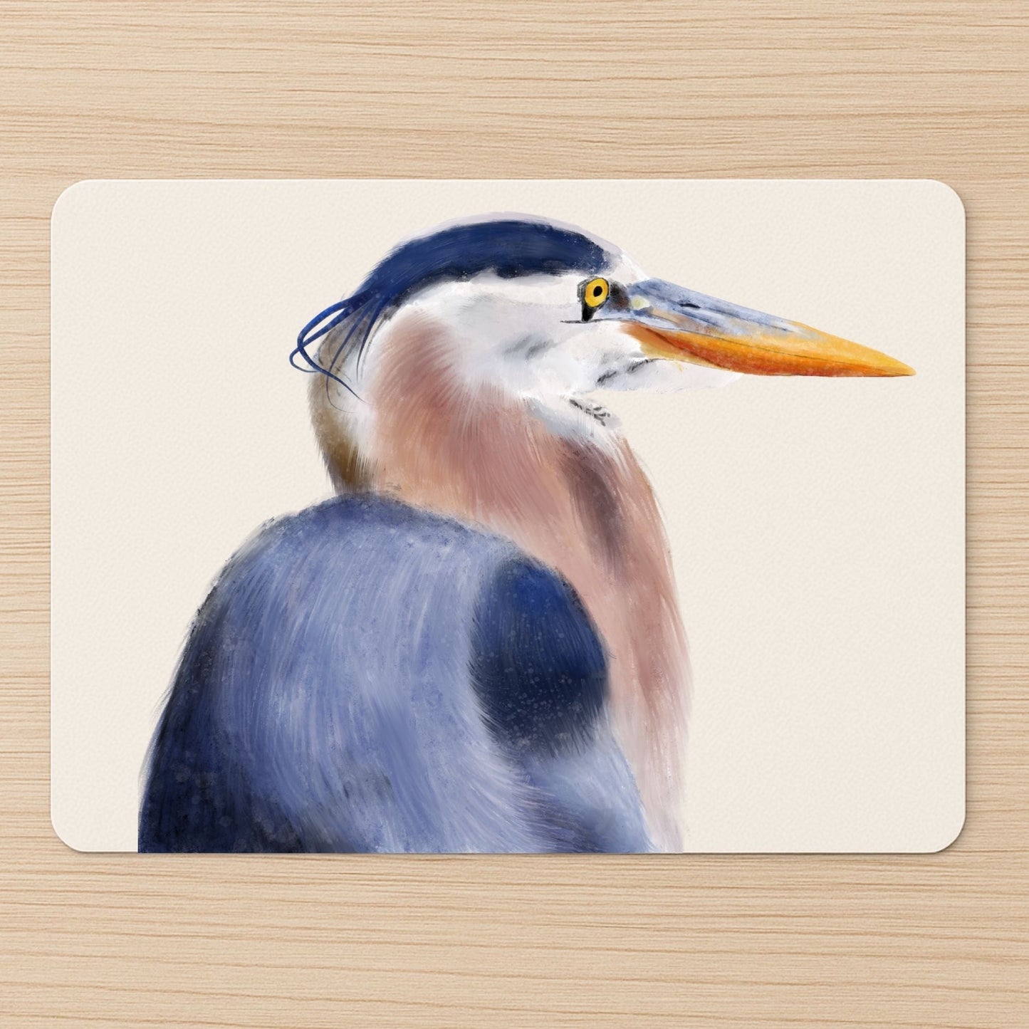 Great Blue Heron Mousepad - MerikaArt