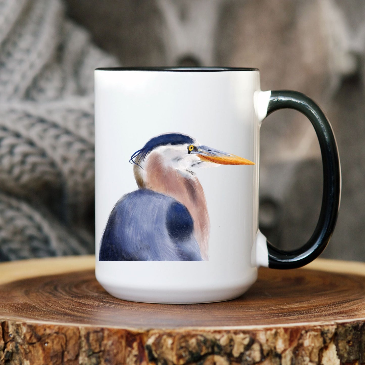 Great Blue Heron Mug - MerikaArt
