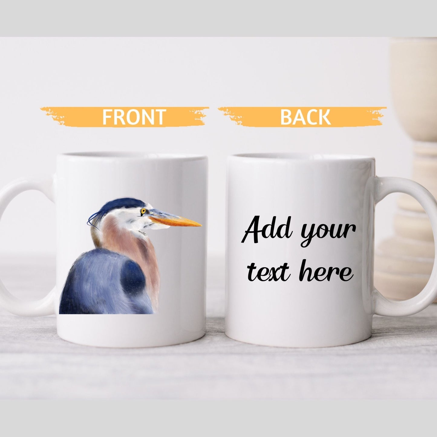 Great Blue Heron Mug - MerikaArt