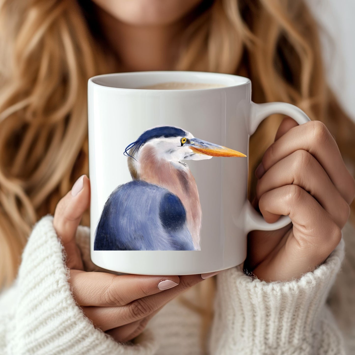 Great Blue Heron Mug - MerikaArt