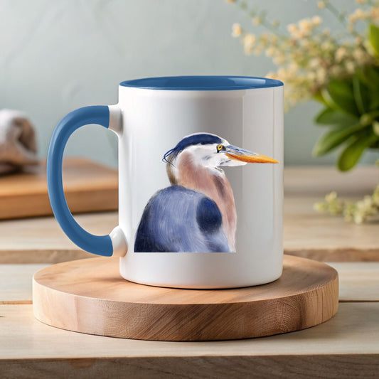 Great Blue Heron Mug - MerikaArt