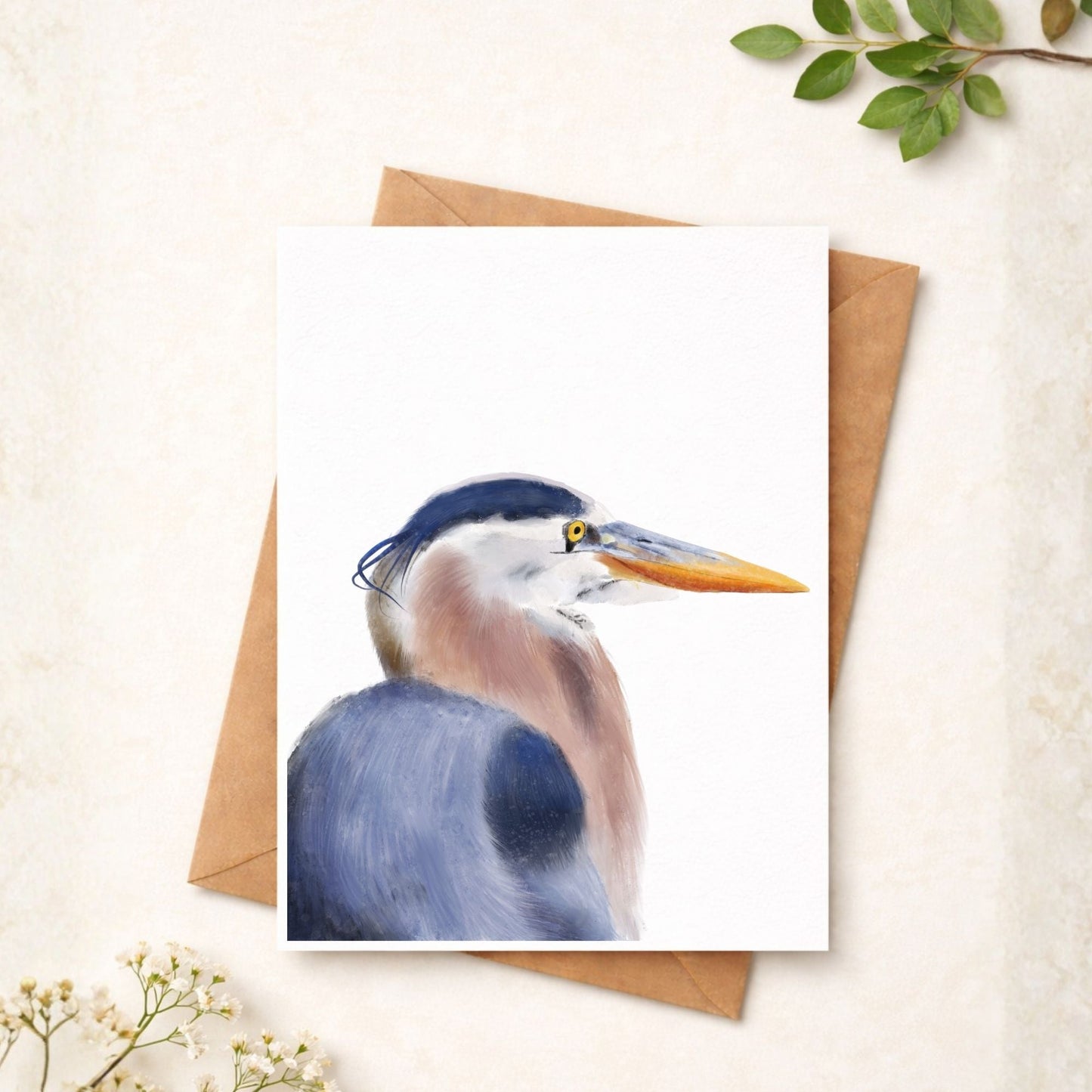 Great Blue Heron Postcard - MerikaArt