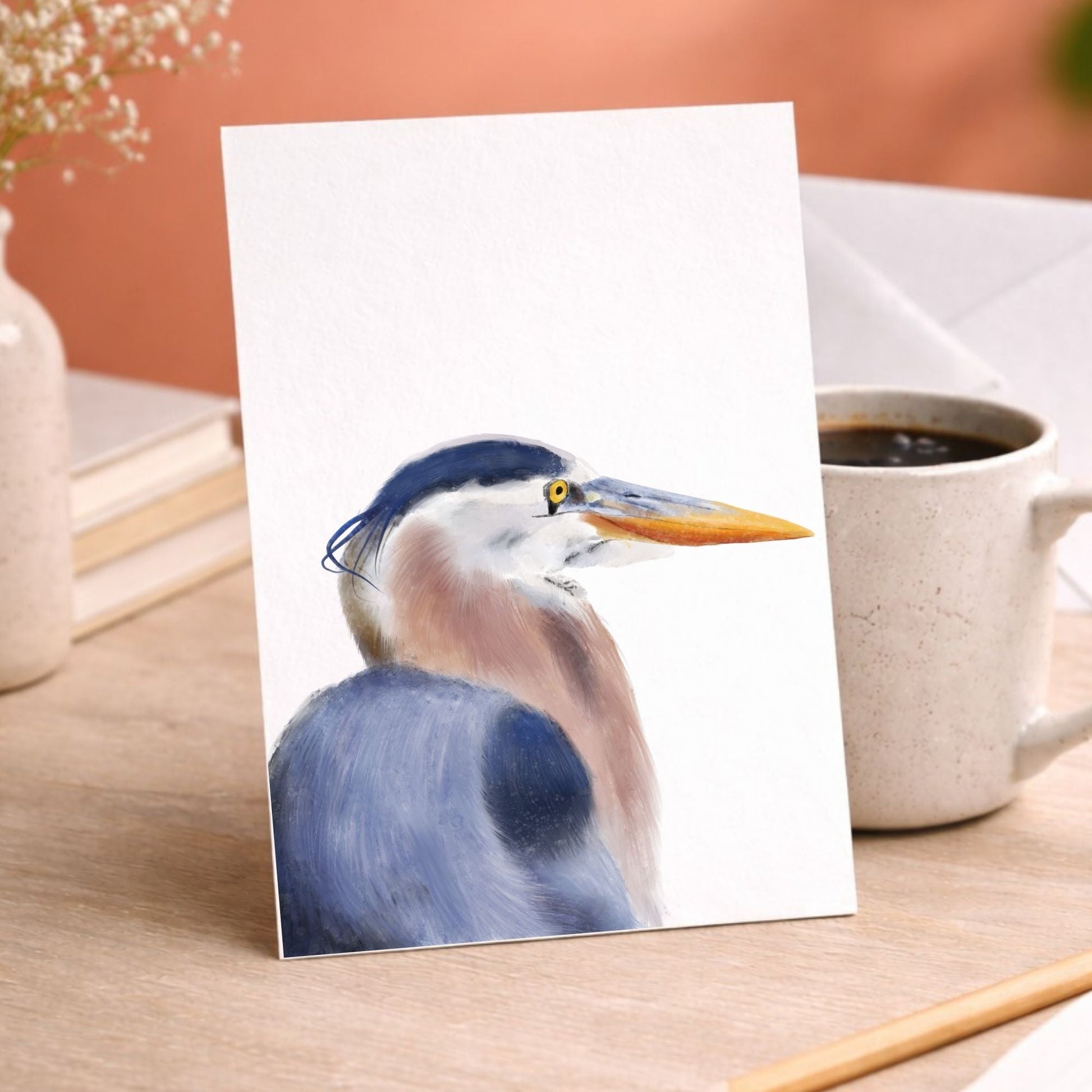 Great Blue Heron Postcard - MerikaArt