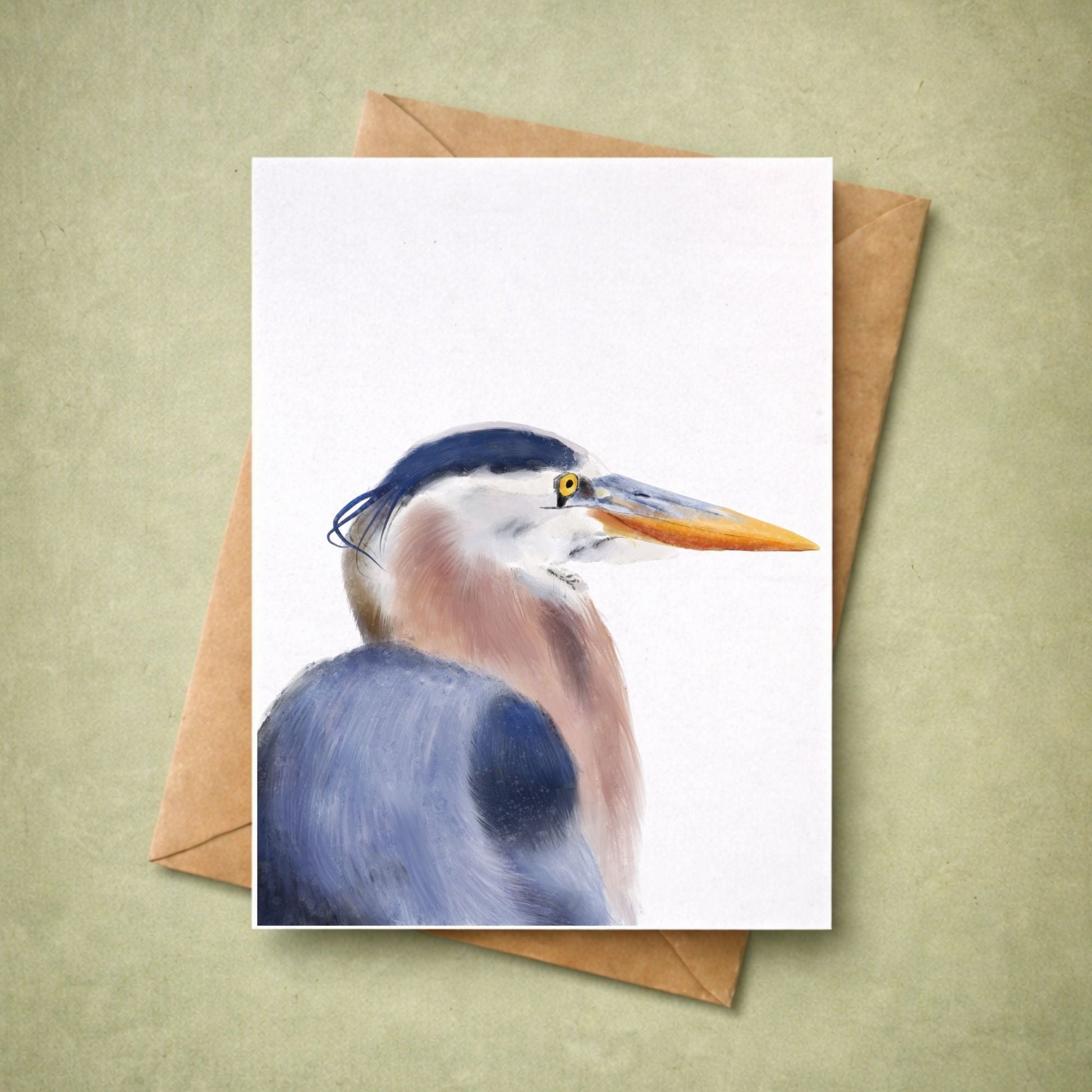 Great Blue Heron Postcard - MerikaArt