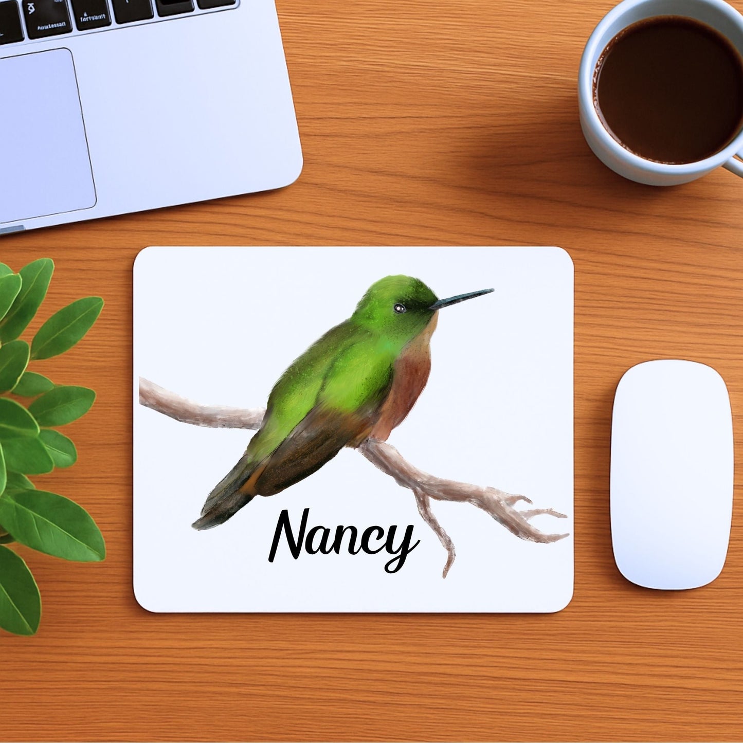 Green - Crowned Brilliant Mousepad - MerikaArt