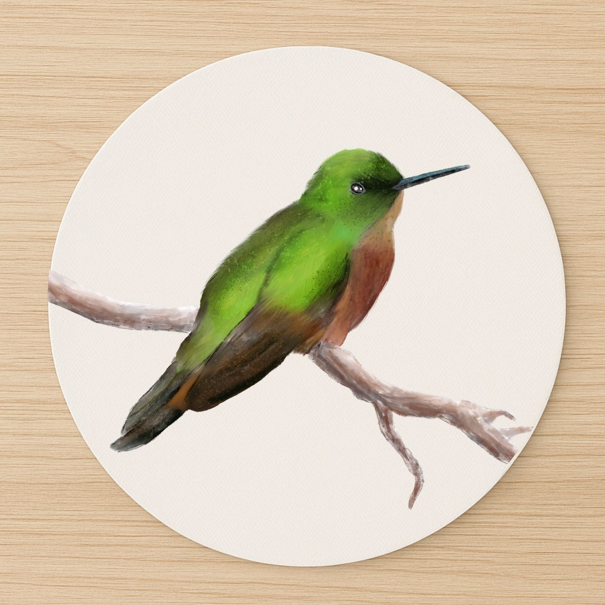 Green - Crowned Brilliant Mousepad - MerikaArt