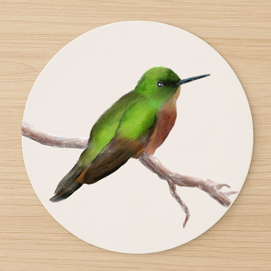 Green - Crowned Brilliant Mousepad - MerikaArt