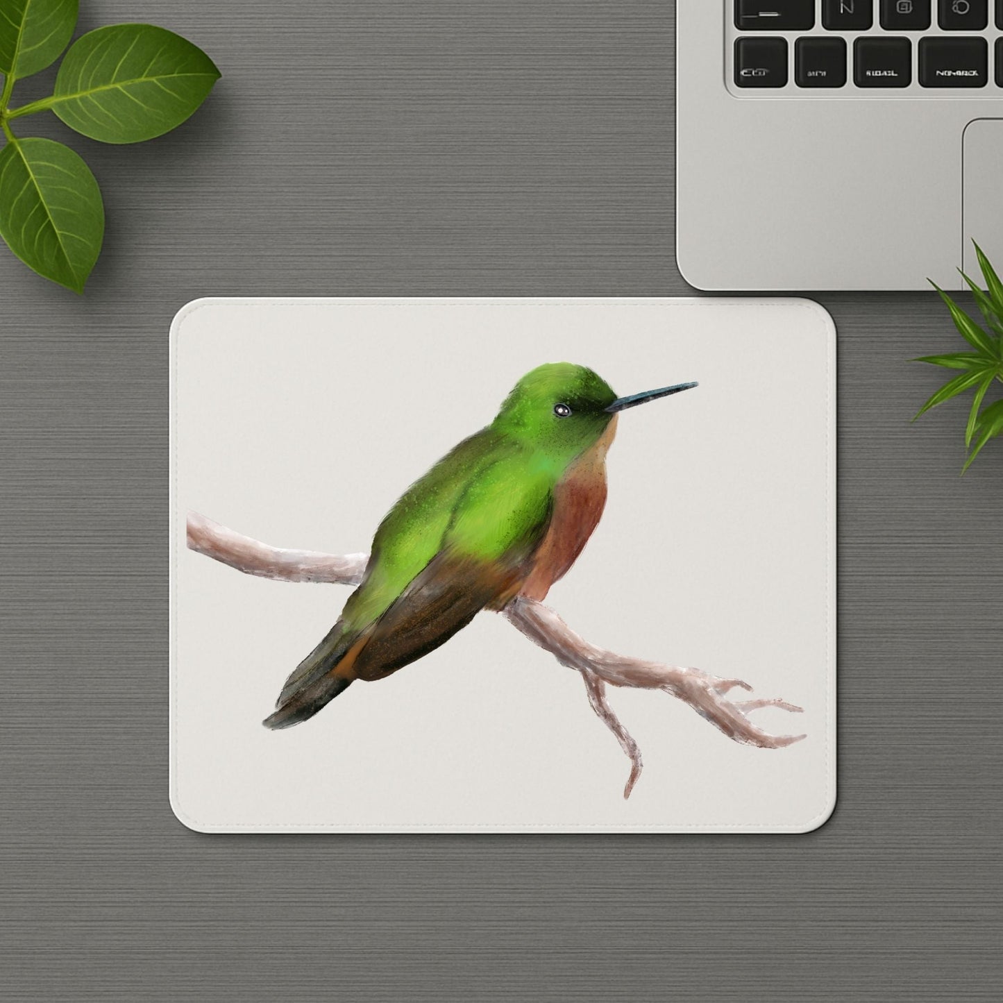 Green - Crowned Brilliant Mousepad - MerikaArt