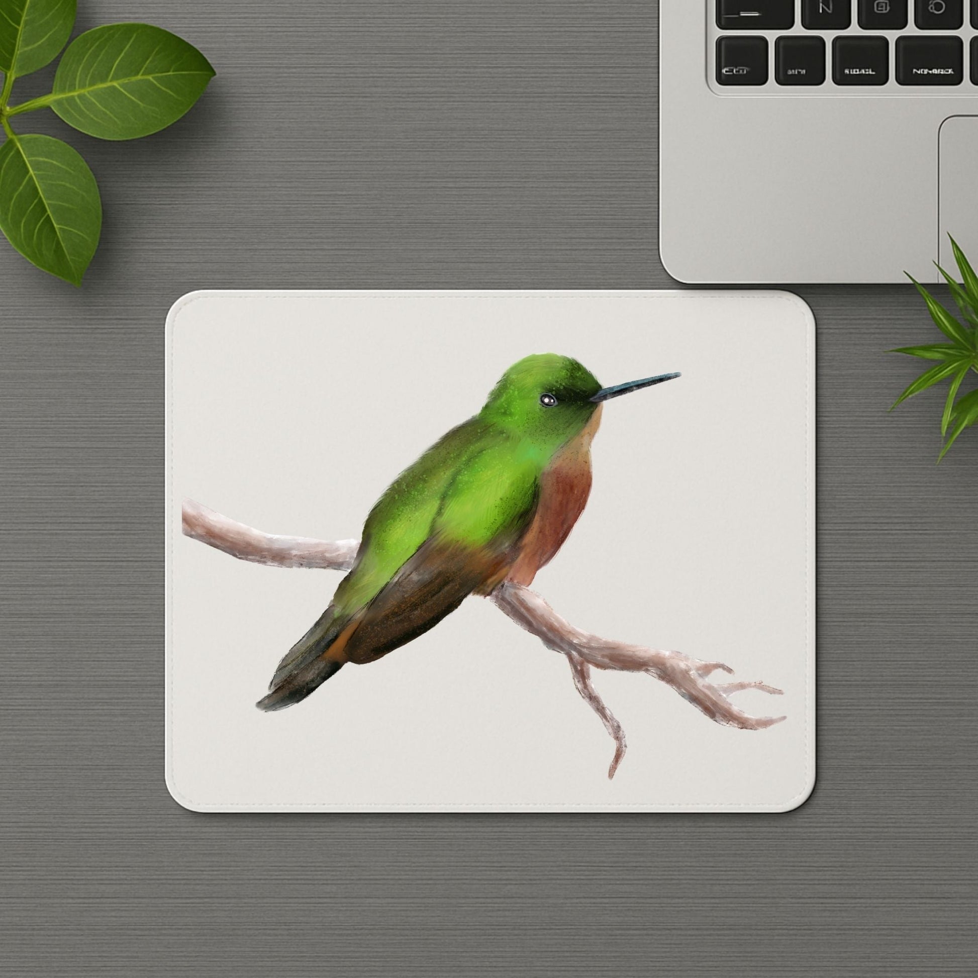Green - Crowned Brilliant Mousepad - MerikaArt