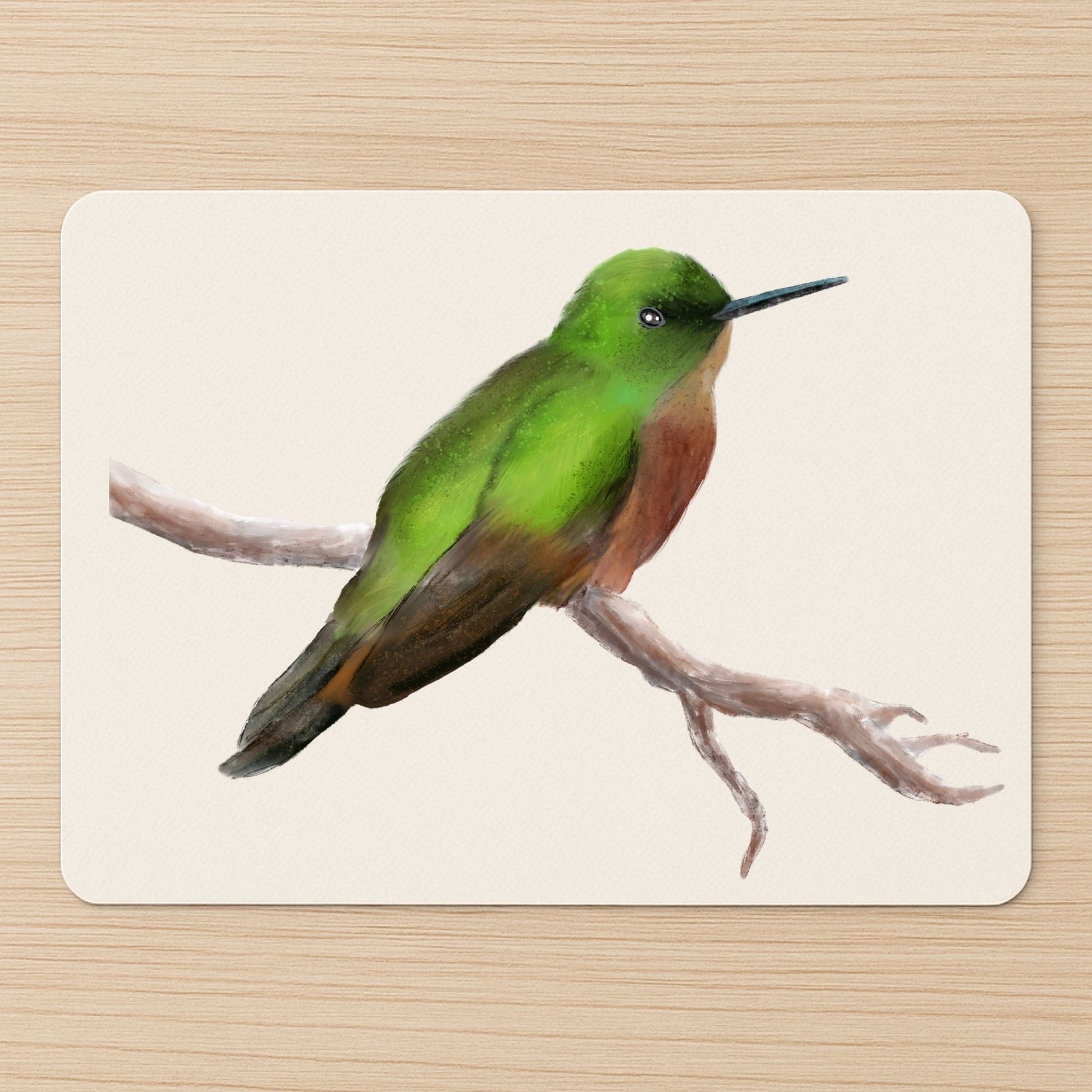 Green - Crowned Brilliant Mousepad - MerikaArt