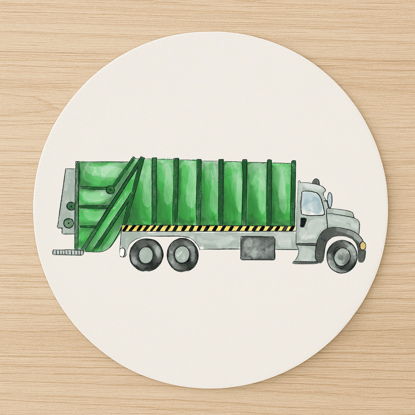 Green Garbage Truck Mousepad - MerikaArt