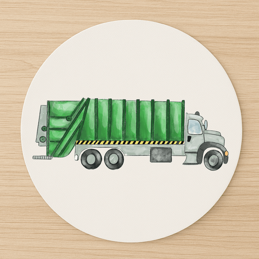 Green Garbage Truck Mousepad - MerikaArt