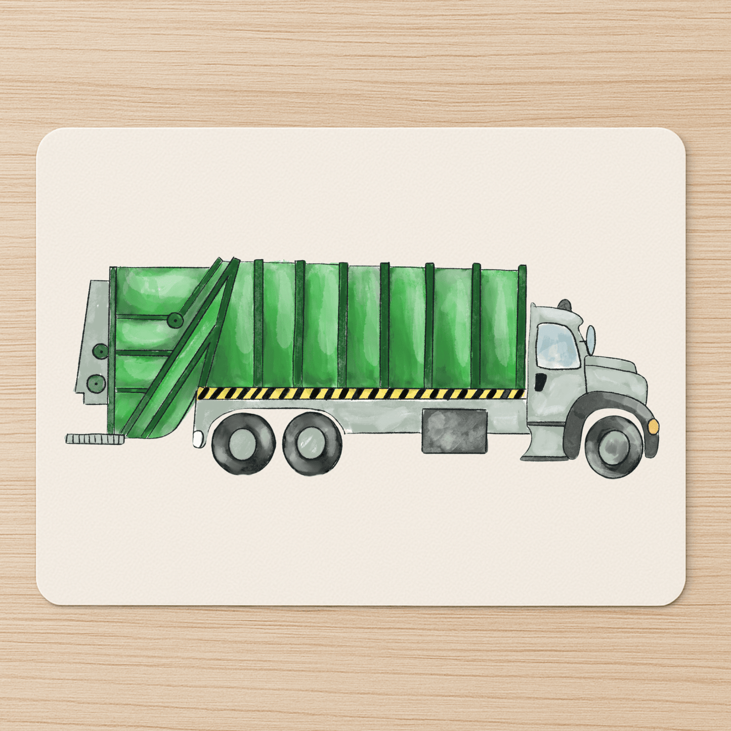 Green Garbage Truck Mousepad - MerikaArt