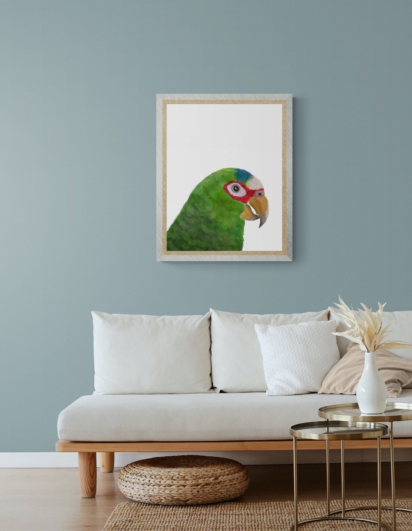 Green Parrot Art Print - MerikaArt