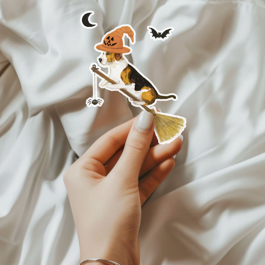 Halloween Beagle Sticker - MerikaArt